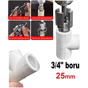 Pcv Su Borusu için iç Dış Klavuz Açma Aleti 3/4 Pprc Plastik Borular için diş açma Pafta Aparatı 25mm