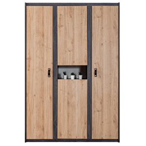 Black Montessori Ayrılabilir Ranza + 3 Kapaklı Dolap + 2 Comfort Yatak