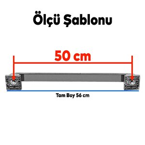 Bersel Sürgülü Kapı Çekme Kolu Tutma Kulpu Kulbu Çelik Dış Kapı Tutamağı Gold Altın 50 Cm