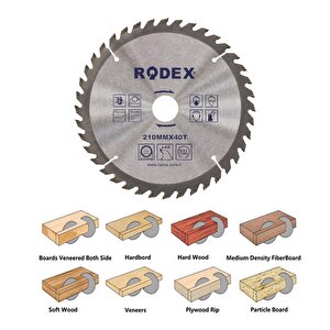 Ahşap Mdf Mobilya Tahta Sunta Dolap Kesme Testeresi Metal Elmas Testere 210 Mm 40 Diş