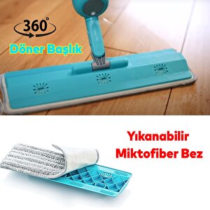 Ev Ofis İşyeri Superbright Cam Duvar Parke Zemin Silme Temizleme Püskürtmeli Su Hazneli Mop
