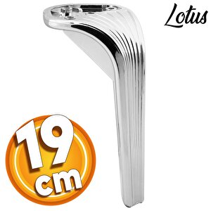 Lotus Lüks Mobilya Kanepe Sehpa Tv Ünitesi Koltuk Ayağı 19 Cm Parlak Krom Baza Ayakları