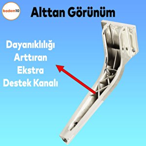 Repla Lüks Mobilya Kanepe Sehpa Tv Ünitesi Koltuk Ayağı 23 Cm Parlak Krom Baza Ayak