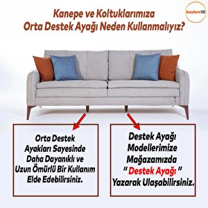 Kale 6'lı Set Mobilya Tv Ünitesi Çekyat Koltuk Kanepe Destek Ayağı 12 Cm Kahve Ahşap Desenli Baza Ayak M8