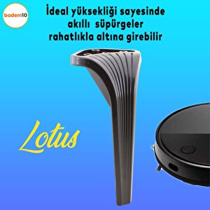 Lotus Lüks Mobilya Kanepe Tv Ünitesi Koltuk Ayağı 23 Cm Siyah Konsol Ayakları