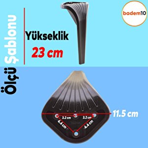 Lotus Lüks Mobilya Kanepe Tv Ünitesi Koltuk Ayağı 23 Cm Siyah Konsol Ayakları