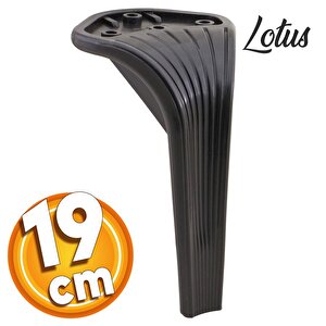 Lotus Lüks Mobilya Kanepe Sehpa Tv Ünitesi Koltuk Ayağı 19 Cm Siyah Baza Ayak