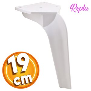 Repla Lüks Mobilya Kanepe Sehpa Tv Ünitesi Koltuk Ayağı 19 Cm Beyaz Baza Ayak