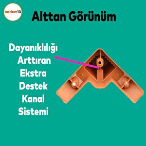 Alcazar Lüks Mobilya Kanepe Sehpa Tv Ünitesi Koltuk Ayağı Baza Ayakları Köşe 12 Cm Ceviz Altın