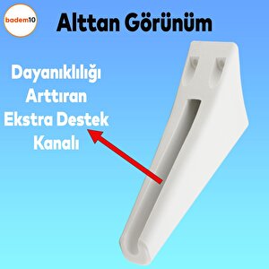 Linden Lüks Mobilya Kanepe Sehpa Tv Ünitesi Koltuk Ayağı 20 Cm Beyaz Baza Ayak