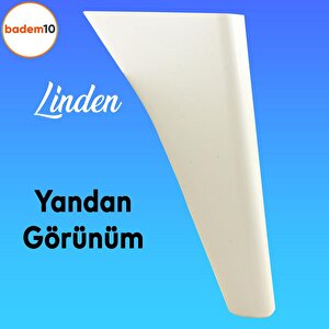 Linden Lüks Mobilya Kanepe Sehpa Tv Ünitesi Koltuk Ayağı 20 Cm Beyaz Baza Ayak