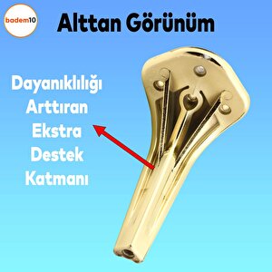 Lotus Lüks Mobilya Kanepe Sehpa Tv Ünitesi Koltuk Ayağı 19 Cm Gold Altın Baza Ayak