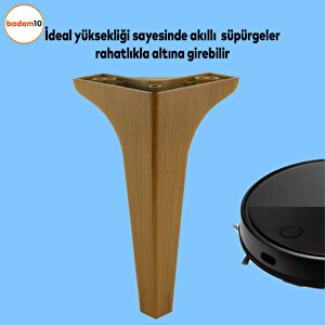 Sedef Lüks Mobilya Kanepe Sehpa Tv Ünitesi Koltuk Ayağı 19 Cm Koyu Kahverengi Baza Ayak