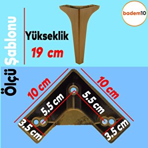 Sedef Lüks Mobilya Kanepe Sehpa Tv Ünitesi Koltuk Ayağı 19 Cm Koyu Kahverengi Baza Ayak