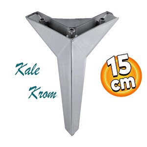 Kale Lüks Mobilya Kanepe Sehpa Tv Ünitesi Koltuk Ayağı 15 Cm Krom Renk Baza Ayakları