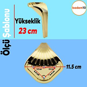 Lotus Lüks Mobilya Kanepe Sehpa Tv Ünitesi Koltuk Ayağı 23 Cm Gold Altın Baza Ayak