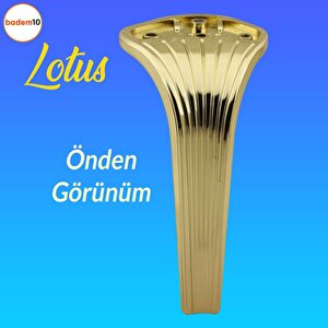 Lotus Lüks Mobilya Kanepe Sehpa Tv Ünitesi Koltuk Ayağı 23 Cm Gold Altın Baza Ayak
