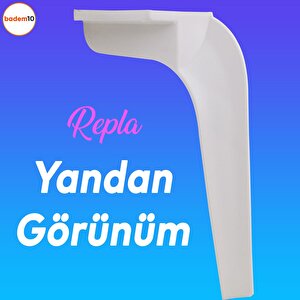 Repla Lüks Mobilya Kanepe Sehpa Tv Ünitesi Koltuk Ayağı 23 Cm Beyaz Baza Ayak