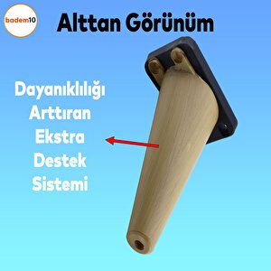 Regnum Lüks Mobilya Kanepe Sehpa Tv Ünitesi Koltuk Ayağı 16 Cm Kahverengi Baza Ayakları
