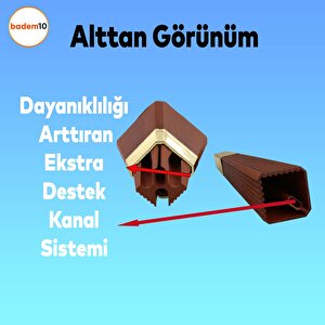 Alcazar Lüks Mobilya Kanepe Sehpa Tv Ünitesi Koltuk Ayağı Baza Ayak 15 Cm Ceviz Altın
