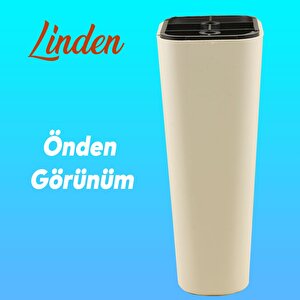 Linden Lüks Mobilya Kanepe Sehpa Tv Ünitesi Koltuk Ayağı 14 Cm Krem Oval Baza Ayak