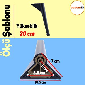 Gonca Lüks Mobilya Kanepe Tv Ünitesi Koltuk Ayağı 20 Cm Siyah Konsol Ayakları