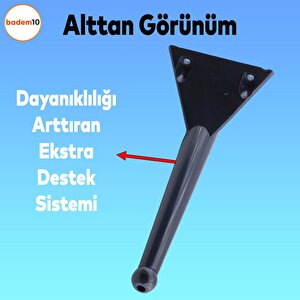 Gonca Lüks Mobilya Kanepe Tv Ünitesi Koltuk Ayağı 20 Cm Siyah Konsol Ayakları