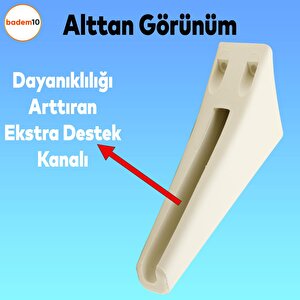 Linden Lüks Mobilya Kanepe Sehpa Tv Ünitesi Koltuk Ayağı 20 Cm Krem Baza Ayak