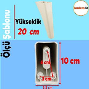 Linden Lüks Mobilya Kanepe Sehpa Tv Ünitesi Koltuk Ayağı 20 Cm Krem Baza Ayak