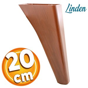 Linden Lüks Mobilya Kanepe Sehpa Tv Ünitesi Koltuk Ayağı 20 Cm Kahverengi Oval Baza Ayak