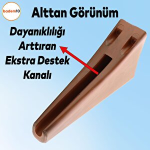 Linden Lüks Mobilya Kanepe Tv Ünitesi Koltuk Ayağı 20 Cm Kahverengi Oval Konsol Ayakları