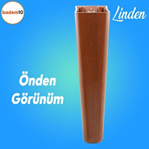 Linden Lüks Mobilya Kanepe Tv Ünitesi Koltuk Ayağı 20 Cm Kahverengi Oval Konsol Ayakları