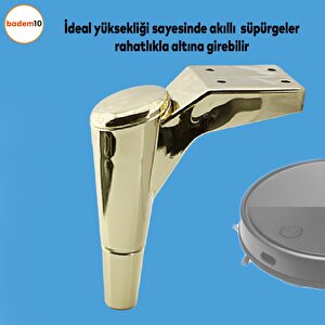 Maya Lüks Mobilya Kanepe Sehpa Tv Ünitesi Koltuk Ayağı 15 Cm Altın Baza Ayak