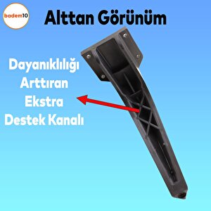 Repla Lüks Mobilya Kanepe Tv Ünitesi Konsol Koltuk Ayağı 19 Cm Siyah Ayakları