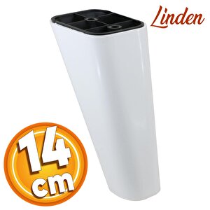 Linden Lüks Mobilya Kanepe Sehpa Tv Ünitesi Koltuk Ayağı 14 Cm Beyaz Oval Baza Ayak