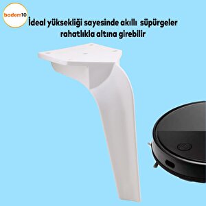 Repla Lüks Mobilya Kanepe Sehpa Tv Ünitesi Koltuk Ayağı 16 Cm Beyaz Baza Ayakları