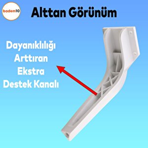 Repla Lüks Mobilya Kanepe Sehpa Tv Ünitesi Koltuk Ayağı 16 Cm Beyaz Baza Ayakları