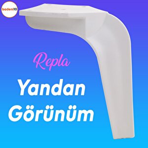 Repla Lüks Mobilya Kanepe Sehpa Tv Ünitesi Koltuk Ayağı 16 Cm Beyaz Baza Ayakları