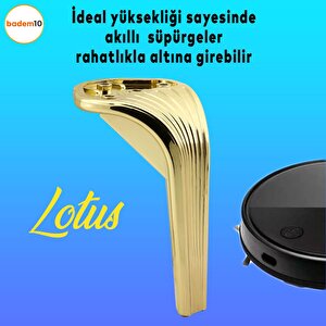 Lotus Lüks Mobilya Kanepe Sehpa Tv Ünitesi Koltuk Ayağı 16 Cm Gold Altın Baza Ayak