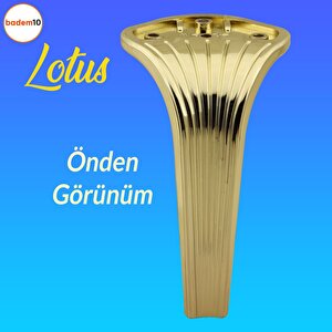 Lotus Lüks Mobilya Kanepe Sehpa Tv Ünitesi Koltuk Ayağı 16 Cm Gold Altın Baza Ayak