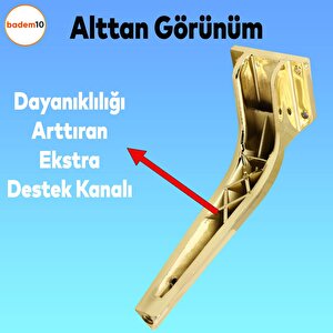 Repla Lüks Mobilya Kanepe Sehpa Tv Ünitesi Koltuk Ayağı 23 Cm Gold Altın Baza Ayak