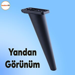 Regnum Lüks Mobilya Kanepe Sehpa Tv Ünitesi Koltuk Ayağı 24 Cm Siyah Baza Ayak