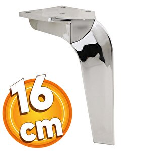 Repla Lüks Mobilya Kanepe Sehpa Tv Ünitesi Koltuk Ayağı 16 Cm Parlak Krom Baza Ayak