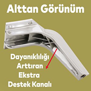 Repla Lüks Mobilya Kanepe Sehpa Tv Ünitesi Koltuk Ayağı 16 Cm Parlak Krom Baza Ayak