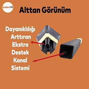 Alcazar Lüks Mobilya Kanepe Sehpa Tv Ünitesi Koltuk Ayağı Baza Ayak 23 Cm Siyah Altın