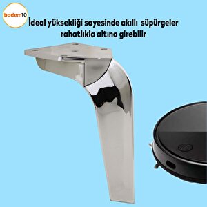 Repla Lüks Mobilya Kanepe Tv Ünitesi Konsol Koltuk Ayağı 19 Cm Parlak Krom Ayakları