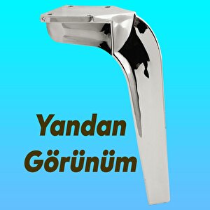 Repla Lüks Mobilya Kanepe Tv Ünitesi Konsol Koltuk Ayağı 19 Cm Parlak Krom Ayakları