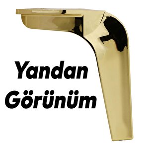 Repla Lüks Mobilya Kanepe Sehpa Tv Ünitesi Koltuk Ayağı 16 Cm Parlak Gold Baza Ayakları