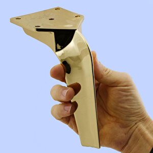 Repla Lüks Mobilya Kanepe Sehpa Tv Ünitesi Koltuk Ayağı 16 Cm Parlak Gold Baza Ayakları