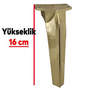 Repla Lüks Mobilya Kanepe Sehpa Tv Ünitesi Koltuk Ayağı 16 Cm Parlak Gold Baza Ayakları